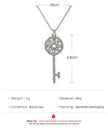 Diamond Garland Key Necklace For Women Reel Chain