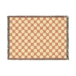 Geometric Checkered Woven Throw Blanket