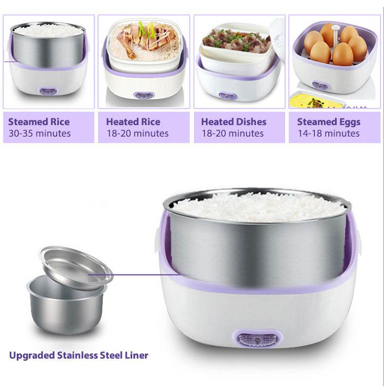 Multi-Function Electric Cooking Lunch Box – Portable & Heated