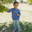 Baby/Kids' Graphic Bamboo Raglan Sleeve Pullover | Adventures Begin In My Own Backyard In Charcoal