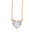 Romantic Heart Necklace Copper Zircon Pendant Necklace for women