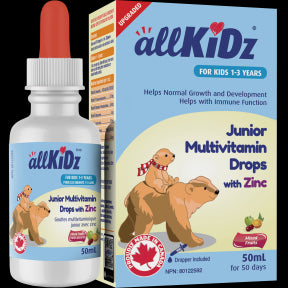 Allkidz Naturals - Junior Multivitamin Drops with Zinc (50ml)