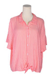 GEORGE Women Button Down Tops Regular fit in Red - XXL
