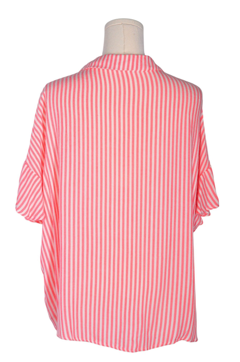 GEORGE Women Button Down Tops Regular fit in Red - XXL