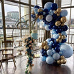 Blue & Gold Balloon Arch Kit – 12