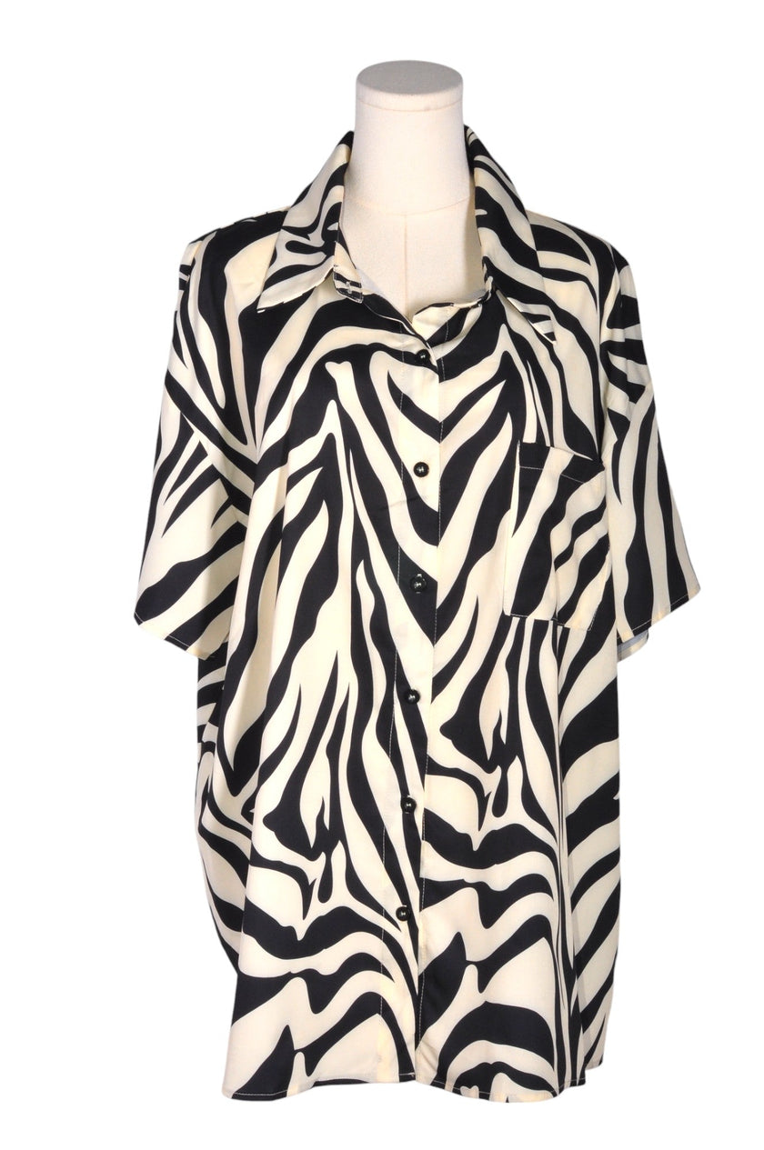 SHEIN Women Button Down Tops Regular fit in White - XL