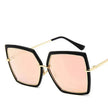 Reflective  Fashion metal retro sunglasses for Women