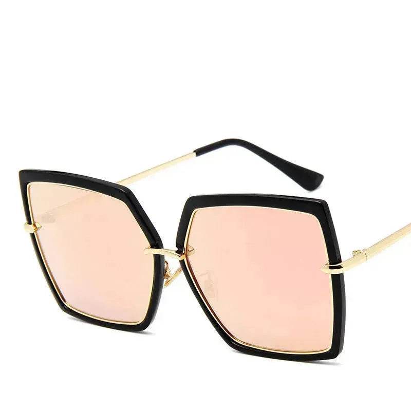 Reflective  Fashion metal retro sunglasses for Women