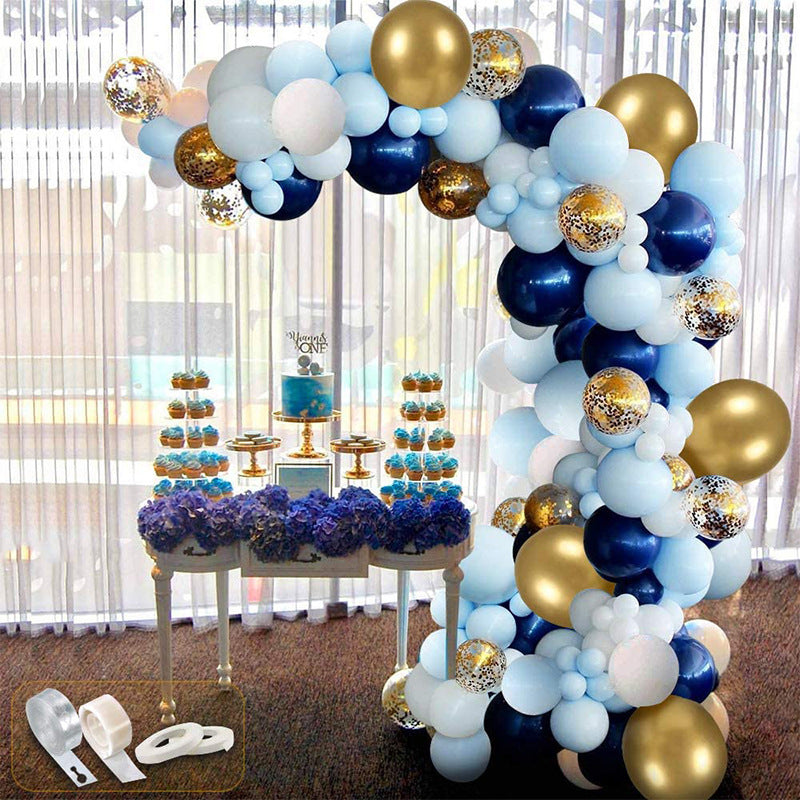 Blue & Gold Balloon Arch Kit – 12