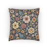 Vintage Floral Tapestry Woven Pillow | Floral Throw Pillow