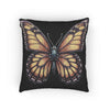 Monarch Butterfly Woven Pillow | Pixel Art Butterfly Throw Pillow