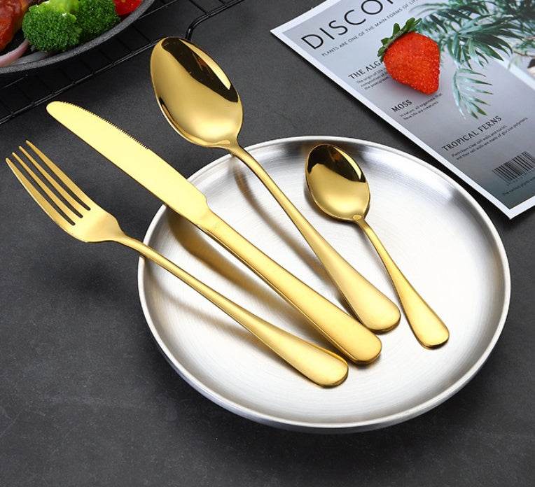 High-end tableware 24 piece set Cool Matching flatware