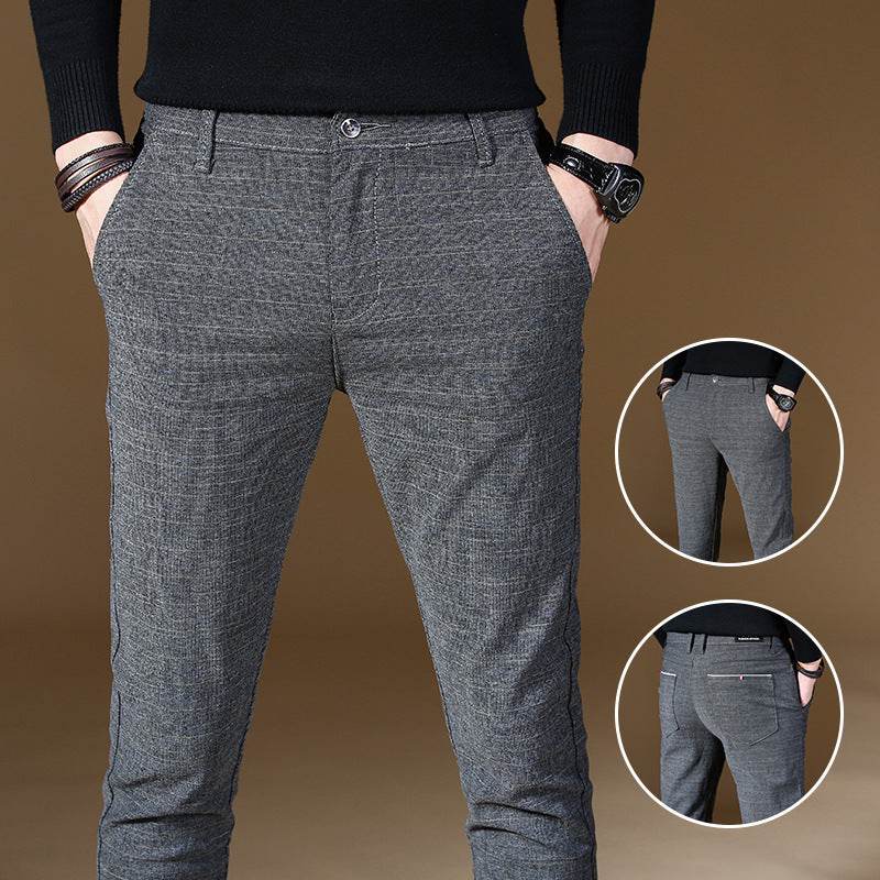 Fashion High Quality Men Spring Autumn Slim fit straight Trouser