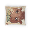 Kawaii Strawberry Character Pillow | Woven Decorative Pillow