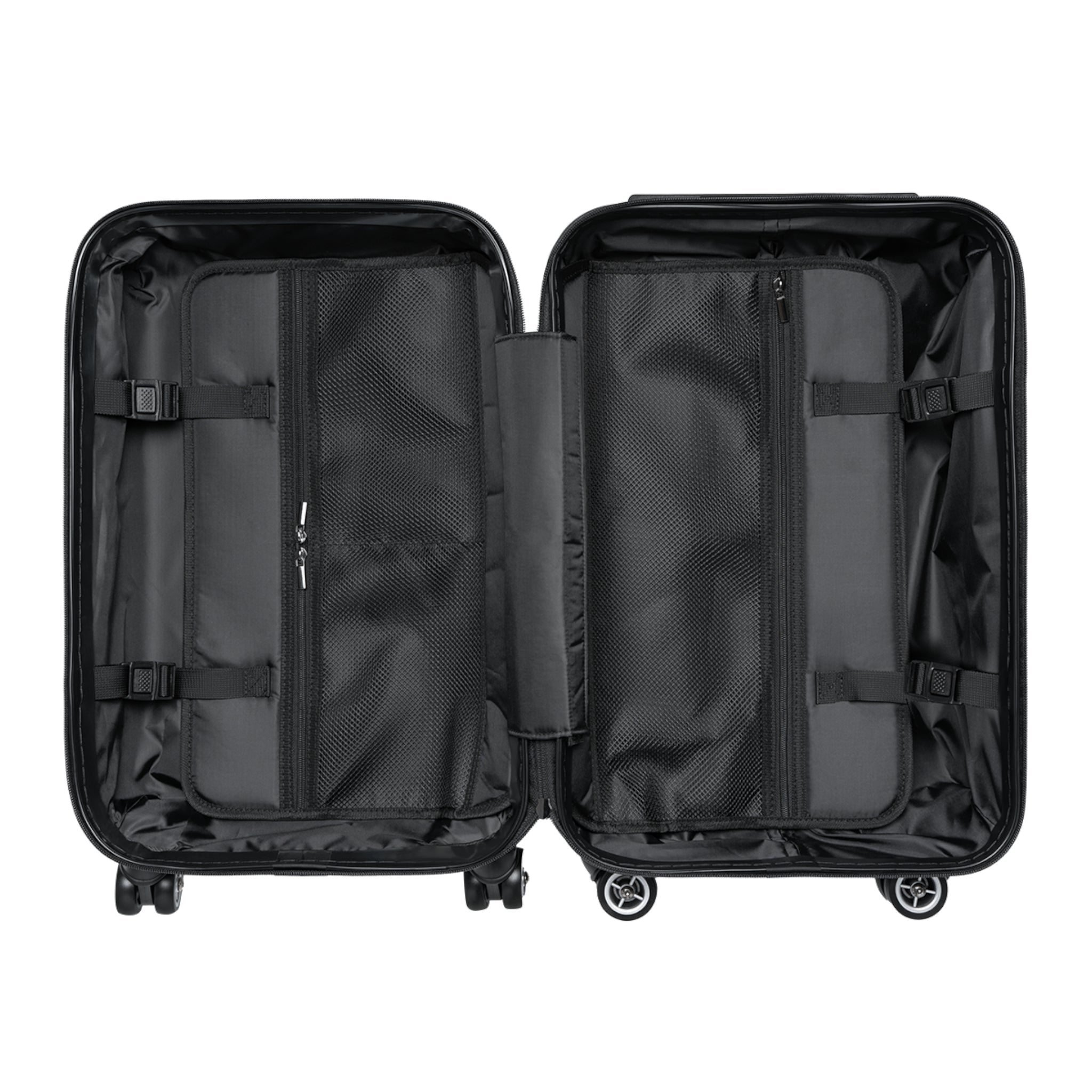 Floral Rose Carry-On Suitcase — Vibrant Red Roses on Navy Travel Luggage