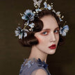 Bridal Wedding Hair Accessories Flower Headband Blue