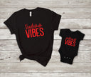 Tired Mom Vibes & Wild Child Matching Mommy And Me Shirts