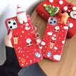 Merry Snowflakes Santa Deer Christmas-themed phone case