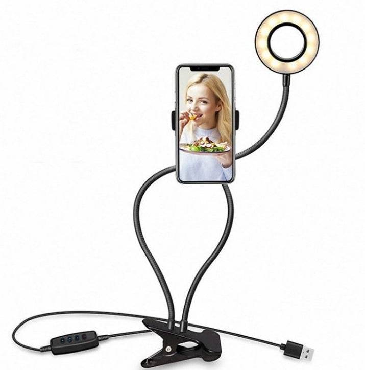 Live Streaming Light - LED Selfie Ring Light for Live Adjustable Makeup Light-8cm Stand