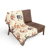 Handprint Woven Blanket — Cozy Decorative Throw with Playful Handprint Pattern