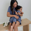 Baby 2-Piece Bamboo Short Sleeve Henley Snug-Fit Lounge Set | Dusty Lilac