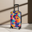 Colorful Geometric Suitcase Cover — Bright Abstract Travel Luggage Protector