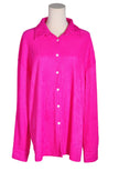 UNBRANDED Women Button Down Tops Regular fit in Pink - S