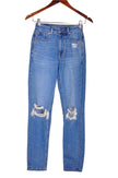 AMERICAN EAGLE Women Straight-Legged Jeans Regular fit in Blue - 0