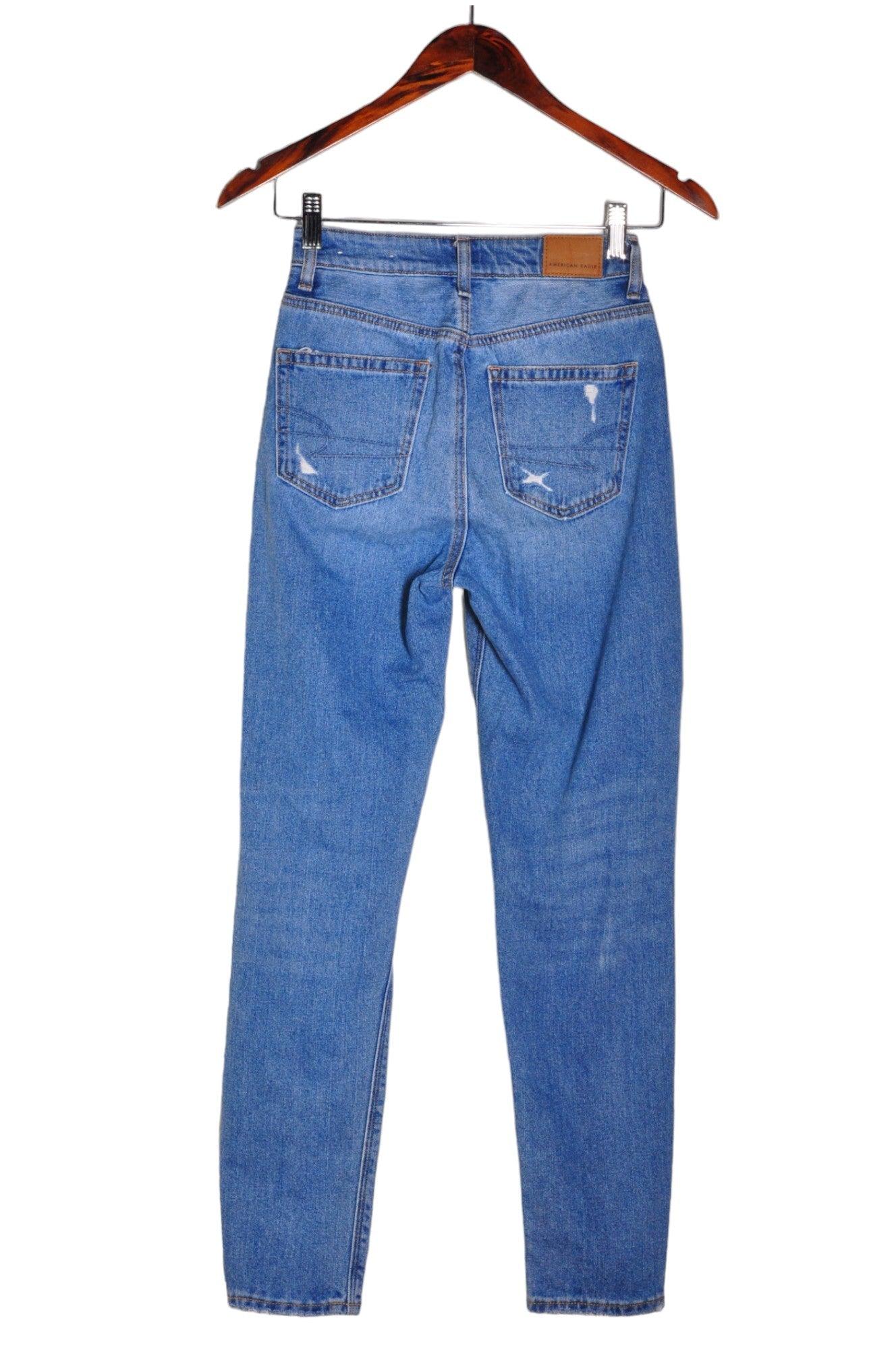 AMERICAN EAGLE Women Straight-Legged Jeans Regular fit in Blue - 0