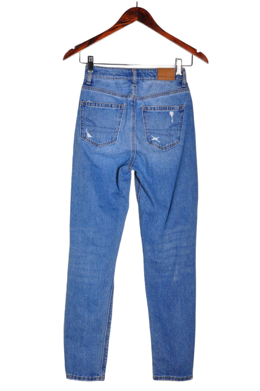 AMERICAN EAGLE Women Straight-Legged Jeans Regular fit in Blue - 0