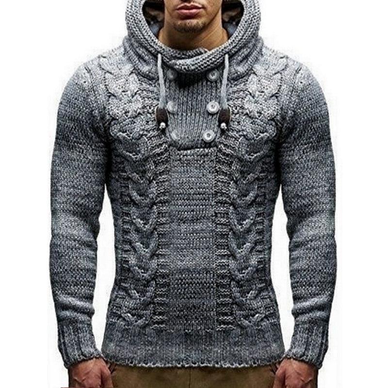Turtleneck hooded sweater