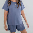 Ladies' Bamboo 2-Piece Short Sleeve Lounge Set | Dusty Lilac