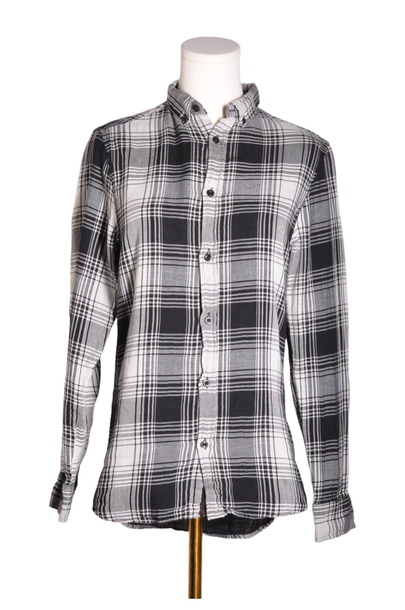 H&M Men Button Down Tops Regular fit in Blue - XS