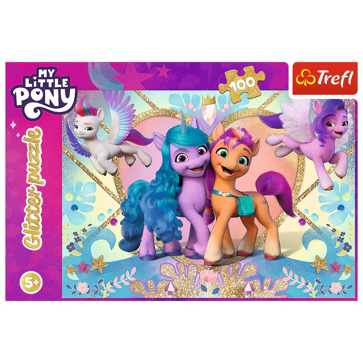 Trefl - PUZZLE - My Little Pony Shiny - Ponies Glitter Ponies - 100 pièces