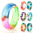 Dried flower resin ring