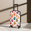 Colorful Handprint Suitcase – Kids Travel Luggage with Playful Palm Print