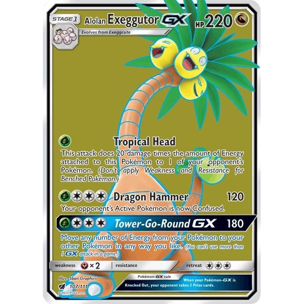 Alolan Exeggutor GX (Full Art) (107/111) (SM04)