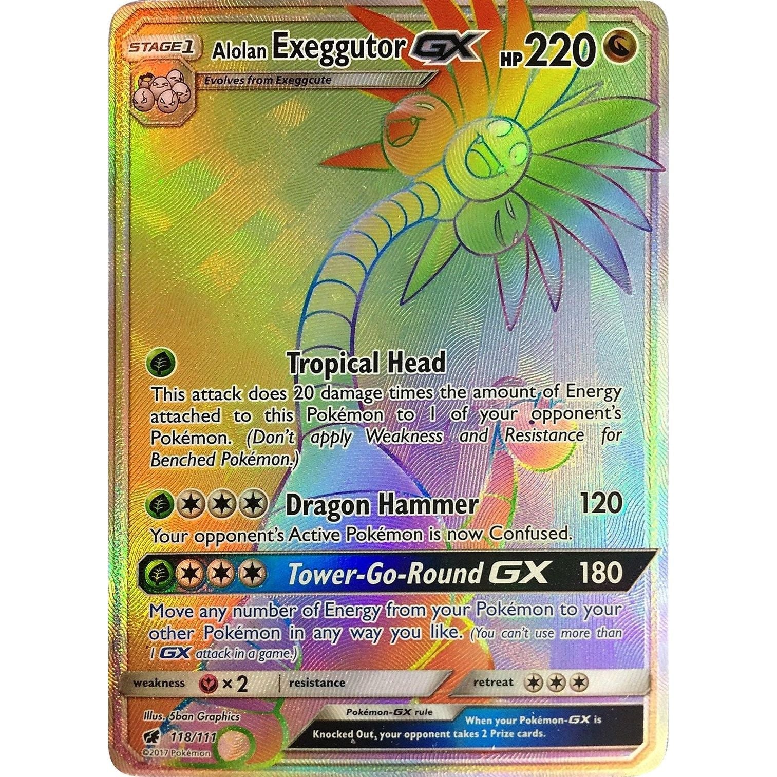 Alolan Exeggutor GX (Secret) (118/111) (SM04)