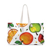 Colorful Fruit Pattern Weekender Bag | Tropical Pineapple Apple Orange Grapes | Large Tote Bag| Beach Tote| Mom carry on bag