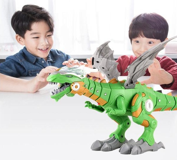 Intelligent Robot Toy Dinosaur with Spray Mist, Sound & Light