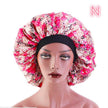 Beauty print Satin Silk Hair Bonnet for sleeping