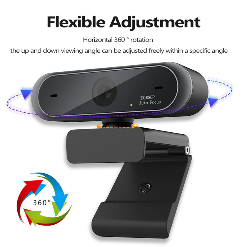 1080P Conference Webcam, 2MP USB Webcam for Video Calls and Meetings