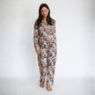 Ladies’ Bamboo Long Sleeve Button-Up Lounge Set | Antique Floral