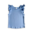 Kids' Bamboo Ruffle Shoulder Tank | Tidal Blue