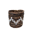 Banana Leaf & Macrame ZigZag Planter Basket