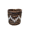 Banana Leaf & Macrame ZigZag Planter Basket