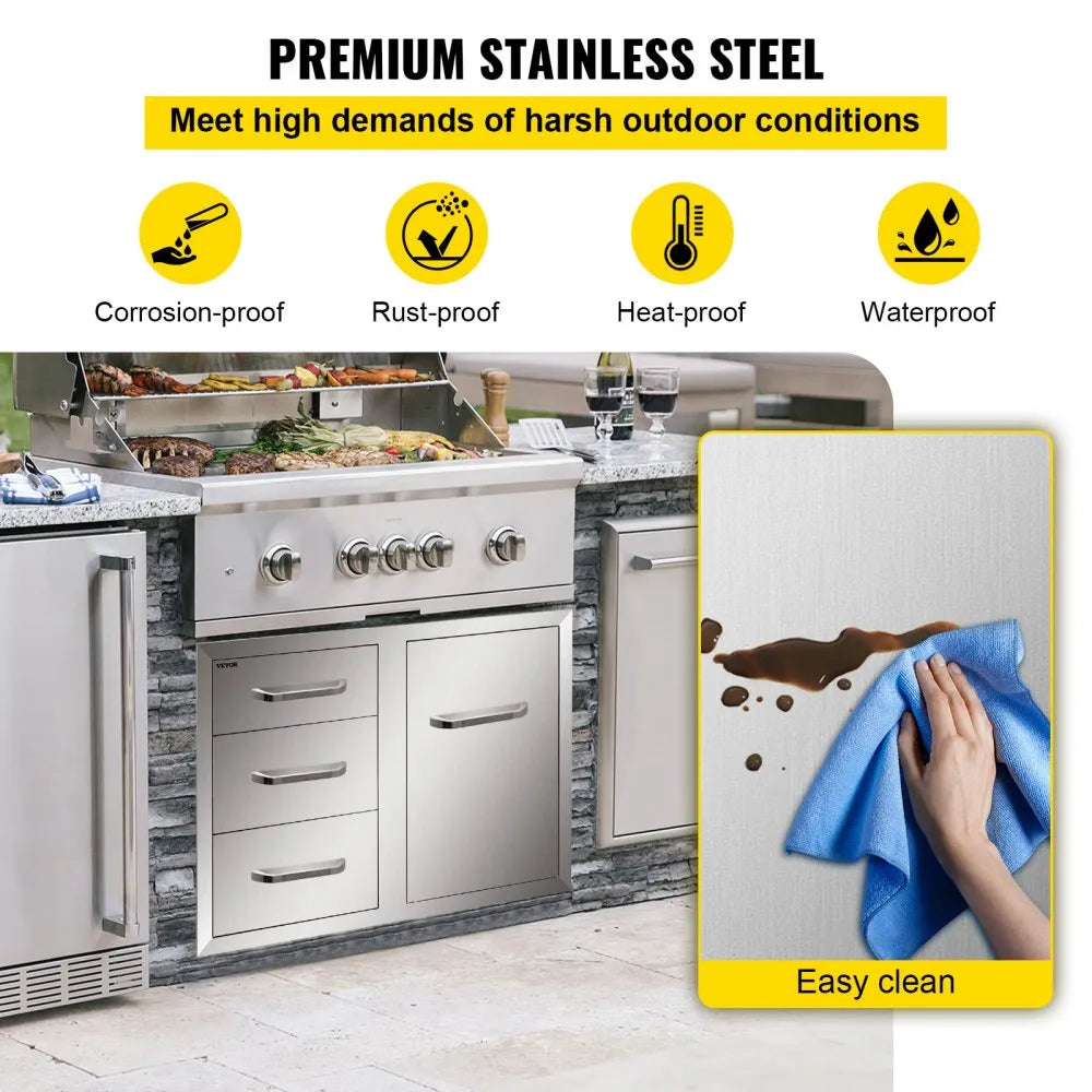 VEVOR Outdoor Kitchen Door Drawer Combo 29.5\