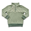 Youth Bamboo Fleece Half-Zip | Terracotta With Twilight Grove
