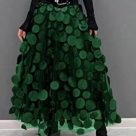 Women's Retro fashion Line  Midi Maxi Prairie Skirt