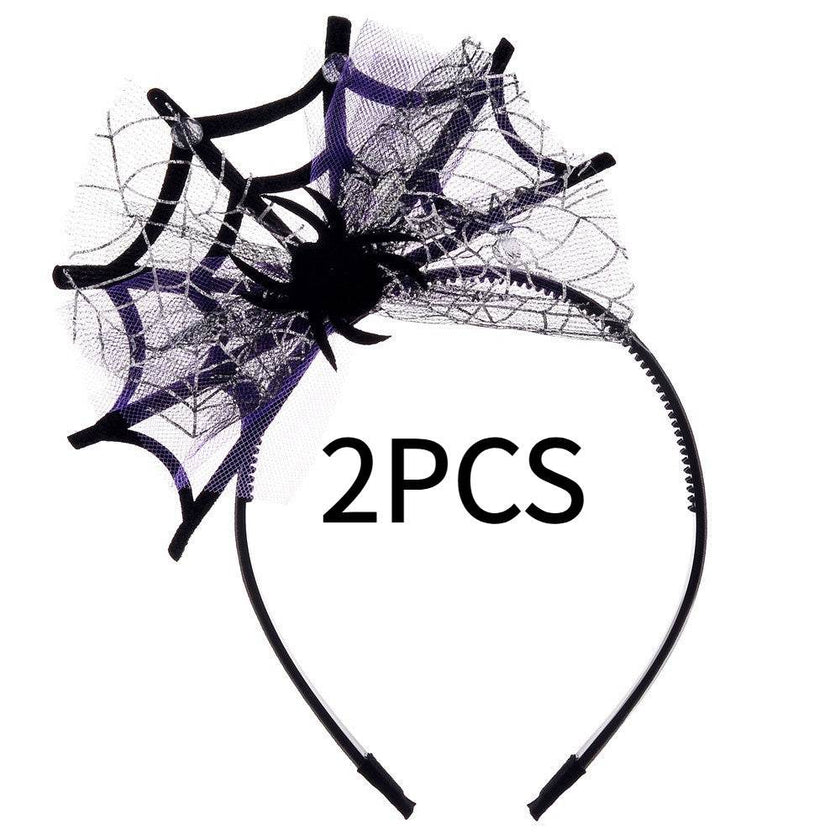 Lace Spider Web Hair-hoop Headband Halloween Ghost Festival